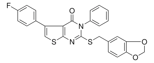 2-[(1,3-BENZODIOXOL-5-YLMETHYL)SULFANYL]-5-(4-FLUOROPHENYL)-3-PHENYLTHIENO[2,3-D]PYRIMIDIN-4(3H)-ONE AldrichCPR