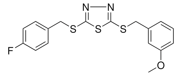 3-(((5-((4-FLUOROBENZYL)THIO)-1,3,4-THIADIAZOL-2-YL)THIO)ME)PHENYL METHYL ETHER AldrichCPR