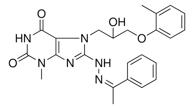 7-[2-HYDROXY-3-(2-METHYLPHENOXY)PROPYL]-3-METHYL-8-[(2Z)-2-(1-PHENYLETHYLIDENE)HYDRAZINO]-3,7-DIHYDRO-1H-PURINE-2,6-DIONE AldrichCPR