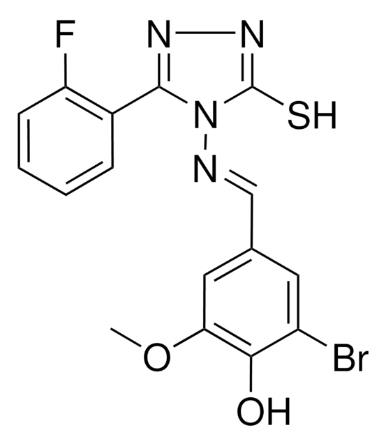 2-BR-4-(((3-(2-F-PH)-5-MERCAPTO-4H-1,2,4-TRIAZOL-4-YL)IMINO)ME)-6-METHOXYPHENOL AldrichCPR