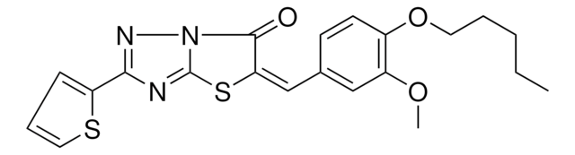 (5E)-5-[3-METHOXY-4-(PENTYLOXY)BENZYLIDENE]-2-(2-THIENYL)[1,3]THIAZOLO[3,2-B][1,2,4]TRIAZOL-6(5H)-ONE AldrichCPR