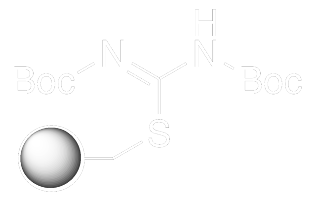 Bis-Boc-thiopseudourea, polymer-bound 100-200&#160;mesh, extent of labeling: ~1.0&#160;mmol/g S loading, 1&#160;% cross-linked