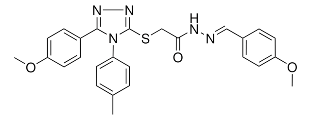 N'-[(E)-(4-METHOXYPHENYL)METHYLIDENE]-2-{[5-(4-METHOXYPHENYL)-4-(4-METHYLPHENYL)-4H-1,2,4-TRIAZOL-3-YL]SULFANYL}ACETOHYDRAZIDE AldrichCPR