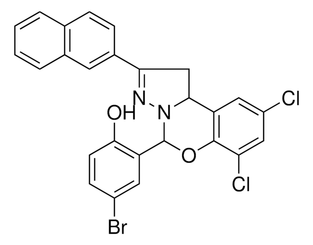 4-BROMO-2-[7,9-DICHLORO-2-(2-NAPHTHYL)-1,10B-DIHYDROPYRAZOLO[1,5-C][1,3]BENZOXAZIN-5-YL]PHENOL AldrichCPR