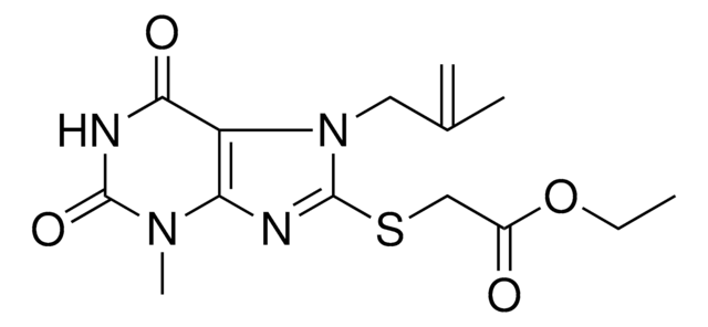 ETHYL {[3-METHYL-7-(2-METHYL-2-PROPENYL)-2,6-DIOXO-2,3,6,7-TETRAHYDRO-1H-PURIN-8-YL]SULFANYL}ACETATE AldrichCPR