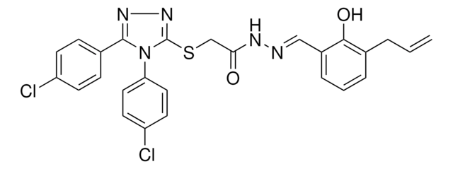 N'-[(E)-(3-ALLYL-2-HYDROXYPHENYL)METHYLIDENE]-2-{[4,5-BIS(4-CHLOROPHENYL)-4H-1,2,4-TRIAZOL-3-YL]SULFANYL}ACETOHYDRAZIDE AldrichCPR