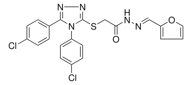 2-{[4,5-BIS(4-CHLOROPHENYL)-4H-1,2,4-TRIAZOL-3-YL]SULFANYL}-N'-[(E)-2-FURYLMETHYLIDENE]ACETOHYDRAZIDE AldrichCPR