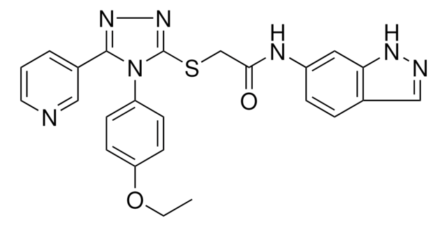 2-{[4-(4-ETHOXYPHENYL)-5-(3-PYRIDINYL)-4H-1,2,4-TRIAZOL-3-YL]SULFANYL}-N-(1H-INDAZOL-6-YL)ACETAMIDE AldrichCPR