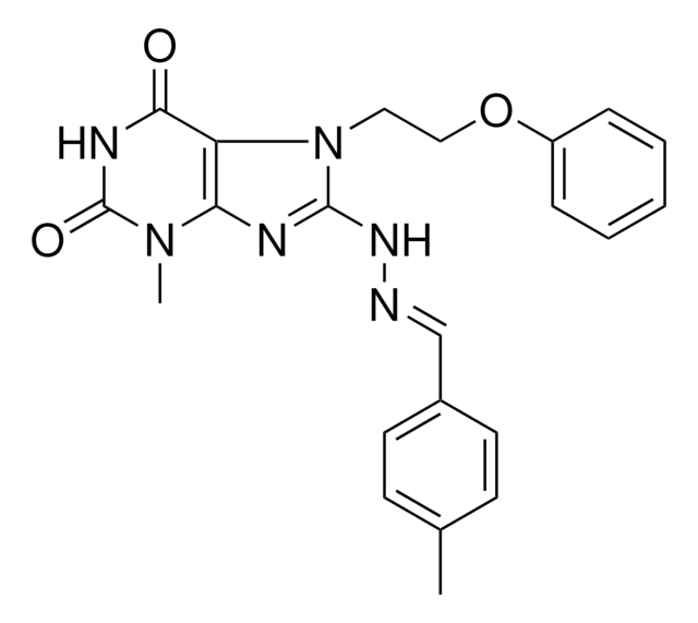 4-METHYLBENZALDEHYDE [3-METHYL-2,6-DIOXO-7-(2-PHENOXYETHYL)-2,3,6,7-TETRAHYDRO-1H-PURIN-8-YL]HYDRAZONE AldrichCPR