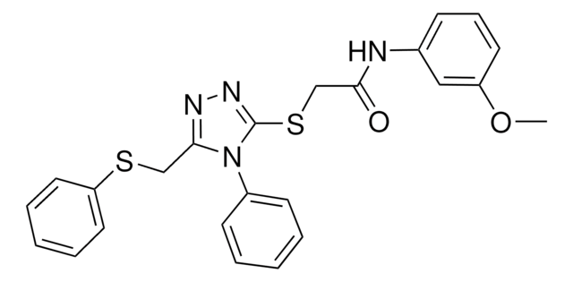 N-(3-METHOXYPHENYL)-2-({4-PHENYL-5-[(PHENYLSULFANYL)METHYL]-4H-1,2,4-TRIAZOL-3-YL}SULFANYL)ACETAMIDE AldrichCPR