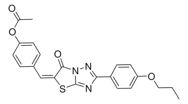 4-[(E)-(6-OXO-2-(4-PROPOXYPHENYL)[1,3]THIAZOLO[3,2-B][1,2,4]TRIAZOL-5(6H)-YLIDENE)METHYL]PHENYL ACETATE AldrichCPR