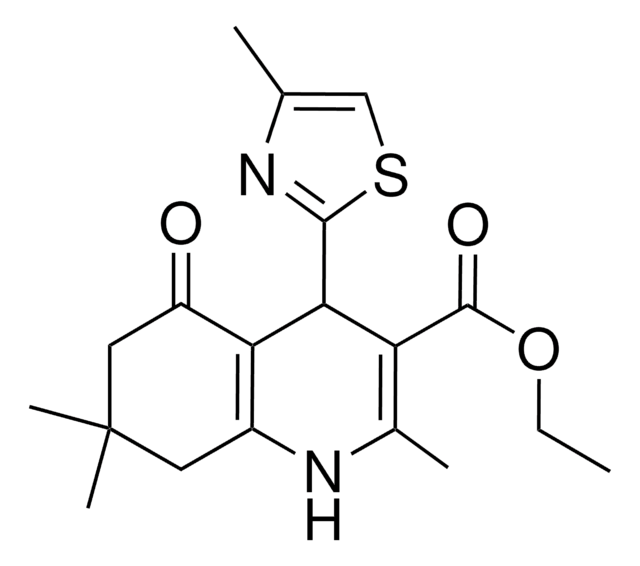 ETHYL 2,7,7-TRIMETHYL-4-(4-METHYL-1,3-THIAZOL-2-YL)-5-OXO-1,4,5,6,7,8-HEXAHYDRO-3-QUINOLINECARBOXYLATE AldrichCPR