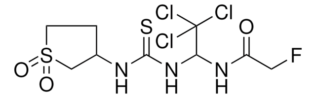 2-FLUORO-N-[2,2,2-TRICHLORO-1-({[(1,1-DIOXIDOTETRAHYDRO-3-THIENYL)AMINO]CARBOTHIOYL}AMINO)ETHYL]ACETAMIDE AldrichCPR