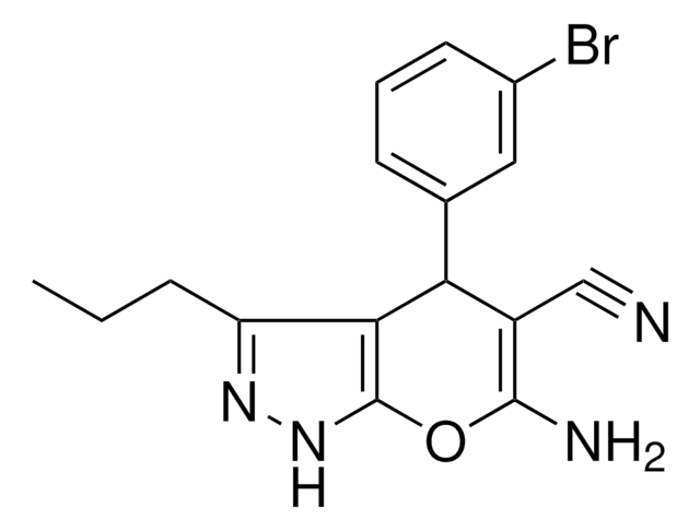 6-AMINO-4-(3-BROMOPHENYL)-3-PR-1,4-DIHYDROPYRANO(2,3-C)PYRAZOLE-5-CARBONITRILE AldrichCPR