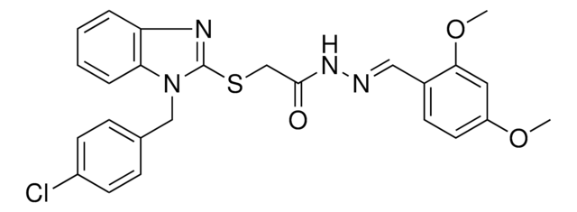 2-{[1-(4-CHLOROBENZYL)-1H-BENZIMIDAZOL-2-YL]SULFANYL}-N'-[(E)-(2,4-DIMETHOXYPHENYL)METHYLIDENE]ACETOHYDRAZIDE AldrichCPR