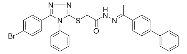 N'-[(E)-1-[1,1'-BIPHENYL]-4-YLETHYLIDENE]-2-{[5-(4-BROMOPHENYL)-4-PHENYL-4H-1,2,4-TRIAZOL-3-YL]SULFANYL}ACETOHYDRAZIDE AldrichCPR