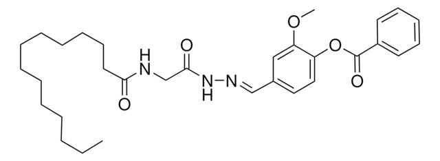 2-METHOXY-4-(2-((TETRADECANOYLAMINO)ACETYL)CARBOHYDRAZONOYL)PHENYL BENZOATE AldrichCPR