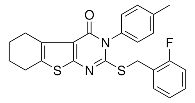 2-[(2-FLUOROBENZYL)SULFANYL]-3-(4-METHYLPHENYL)-5,6,7,8-TETRAHYDRO[1]BENZOTHIENO[2,3-D]PYRIMIDIN-4(3H)-ONE AldrichCPR