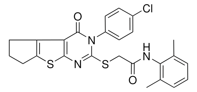 2-{[3-(4-CHLOROPHENYL)-4-OXO-3,5,6,7-TETRAHYDRO-4H-CYCLOPENTA[4,5]THIENO[2,3-D]PYRIMIDIN-2-YL]SULFANYL}-N-(2,6-DIMETHYLPHENYL)ACETAMIDE AldrichCPR