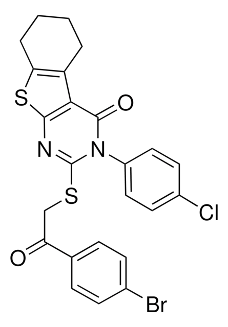 2-{[2-(4-BROMOPHENYL)-2-OXOETHYL]SULFANYL}-3-(4-CHLOROPHENYL)-5,6,7,8-TETRAHYDRO[1]BENZOTHIENO[2,3-D]PYRIMIDIN-4(3H)-ONE AldrichCPR