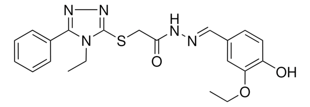 N'-[(E)-(3-ETHOXY-4-HYDROXYPHENYL)METHYLIDENE]-2-[(4-ETHYL-5-PHENYL-4H-1,2,4-TRIAZOL-3-YL)SULFANYL]ACETOHYDRAZIDE AldrichCPR