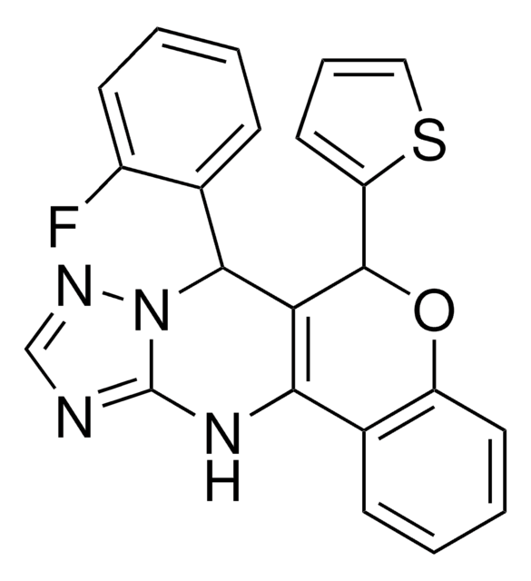 7-(2-FLUOROPHENYL)-6-(2-THIENYL)-7,12-DIHYDRO-6H-CHROMENO[4,3-D][1,2,4]TRIAZOLO[1,5-A]PYRIMIDINE AldrichCPR