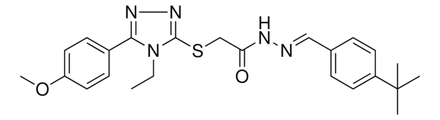 N'-[(E)-(4-TERT-BUTYLPHENYL)METHYLIDENE]-2-{[4-ETHYL-5-(4-METHOXYPHENYL)-4H-1,2,4-TRIAZOL-3-YL]SULFANYL}ACETOHYDRAZIDE AldrichCPR