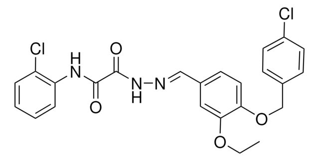 2-((2E)-2-{4-[(4-CHLOROBENZYL)OXY]-3-ETHOXYBENZYLIDENE}HYDRAZINO)-N-(2-CHLOROPHENYL)-2-OXOACETAMIDE AldrichCPR