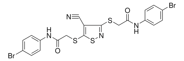 2-[(3-{[2-(4-BROMOANILINO)-2-OXOETHYL]SULFANYL}-4-CYANO-5-ISOTHIAZOLYL)SULFANYL]-N-(4-BROMOPHENYL)ACETAMIDE AldrichCPR