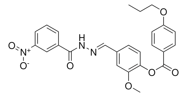 2-METHOXY-4-(2-(3-NITROBENZOYL)CARBOHYDRAZONOYL)PHENYL 4-PROPOXYBENZOATE AldrichCPR