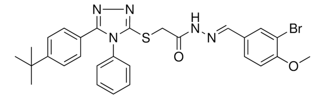 N'-[(E)-(3-BROMO-4-METHOXYPHENYL)METHYLIDENE]-2-{[5-(4-TERT-BUTYLPHENYL)-4-PHENYL-4H-1,2,4-TRIAZOL-3-YL]SULFANYL}ACETOHYDRAZIDE AldrichCPR