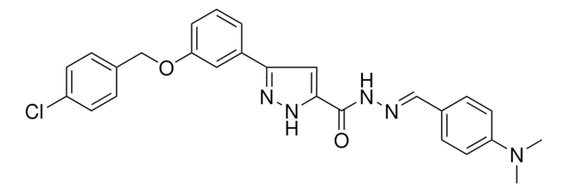 3-{3-[(4-CHLOROBENZYL)OXY]PHENYL}-N'-{(E)-[4-(DIMETHYLAMINO)PHENYL]METHYLIDENE}-1H-PYRAZOLE-5-CARBOHYDRAZIDE AldrichCPR