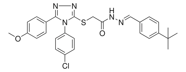 N'-[(E)-(4-TERT-BUTYLPHENYL)METHYLIDENE]-2-{[4-(4-CHLOROPHENYL)-5-(4-METHOXYPHENYL)-4H-1,2,4-TRIAZOL-3-YL]SULFANYL}ACETOHYDRAZIDE AldrichCPR