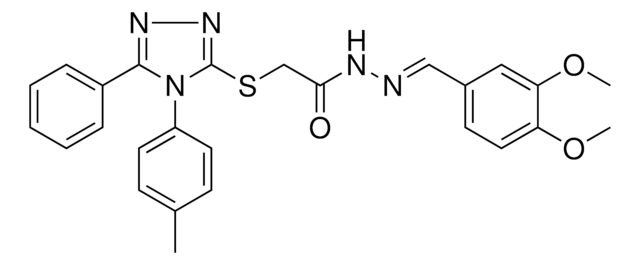 N'-[(E)-(3,4-DIMETHOXYPHENYL)METHYLIDENE]-2-{[4-(4-METHYLPHENYL)-5-PHENYL-4H-1,2,4-TRIAZOL-3-YL]SULFANYL}ACETOHYDRAZIDE AldrichCPR