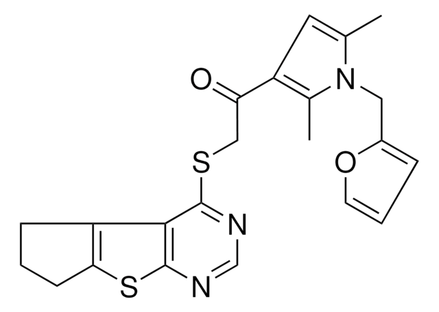 2-(6,7-DIHYDRO-5H-CYCLOPENTA[4,5]THIENO[2,3-D]PYRIMIDIN-4-YLSULFANYL)-1-[1-(2-FURYLMETHYL)-2,5-DIMETHYL-1H-PYRROL-3-YL]ETHANONE AldrichCPR