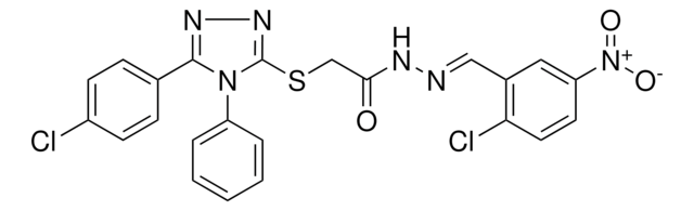 N'-[(E)-(2-CHLORO-5-NITROPHENYL)METHYLIDENE]-2-{[5-(4-CHLOROPHENYL)-4-PHENYL-4H-1,2,4-TRIAZOL-3-YL]SULFANYL}ACETOHYDRAZIDE AldrichCPR