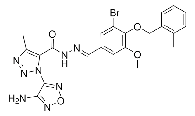 1-(4-AMINO-1,2,5-OXADIAZOL-3-YL)-N'-((E)-{3-BROMO-5-METHOXY-4-[(2-METHYLBENZYL)OXY]PHENYL}METHYLIDENE)-4-METHYL-1H-1,2,3-TRIAZOLE-5-CARBOHYDRAZIDE AldrichCPR