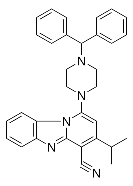 1-(4-BENZHYDRYL-1-PIPERAZINYL)-3-ISOPROPYLPYRIDO[1,2-A]BENZIMIDAZOLE-4-CARBONITRILE AldrichCPR