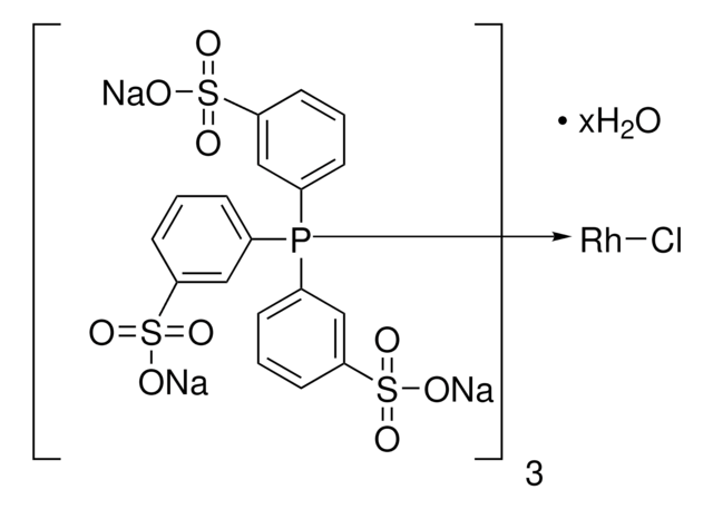 Chlorotris[3,3&#8242;,3&#8243;-phosphinidynetris(benzenesulfonato)]rhodium(I) nonasodium salt hydrate 99%