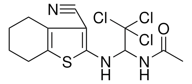 N-(2,2,2-TRICHLORO-1-(3-CYANO-4,5,6,7-4H-BENZO(B)THIOPHEN-2-YLAMINO)ET)ACETAMIDE AldrichCPR