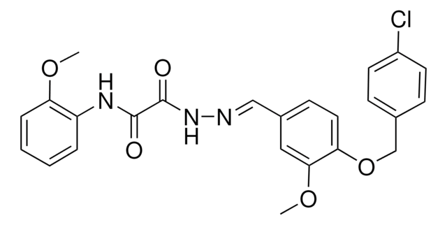 2-((2E)-2-{4-[(4-CHLOROBENZYL)OXY]-3-METHOXYBENZYLIDENE}HYDRAZINO)-N-(2-METHOXYPHENYL)-2-OXOACETAMIDE AldrichCPR