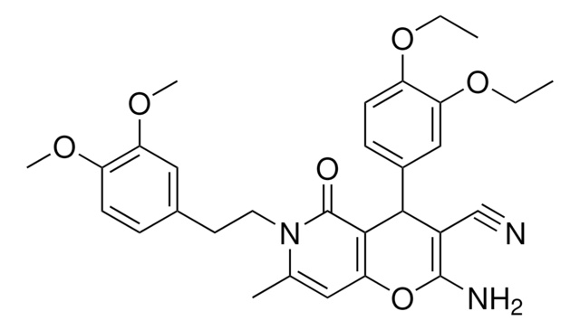 2-AMINO-4-(3,4-DIETHOXYPHENYL)-6-[2-(3,4-DIMETHOXYPHENYL)ETHYL]-7-METHYL-5-OXO-5,6-DIHYDRO-4H-PYRANO[3,2-C]PYRIDINE-3-CARBONITRILE AldrichCPR