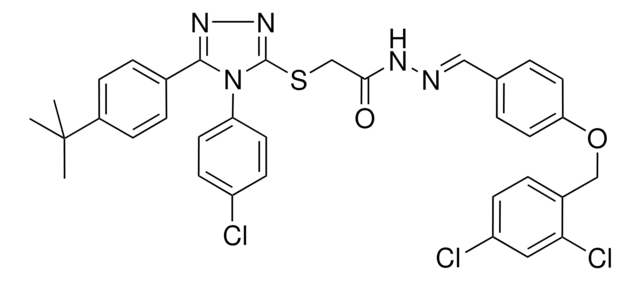 2-{[5-(4-TERT-BUTYLPHENYL)-4-(4-CHLOROPHENYL)-4H-1,2,4-TRIAZOL-3-YL]SULFANYL}-N'-((E)-{4-[(2,4-DICHLOROBENZYL)OXY]PHENYL}METHYLIDENE)ACETOHYDRAZIDE AldrichCPR