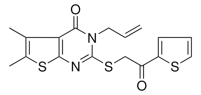 3-ALLYL-5,6-DI-ME-2((2-OXO-2-(2-THIENYL)ET)THIO)THIENO(2,3-D)PYRIMIDIN-4(3H)-ONE AldrichCPR