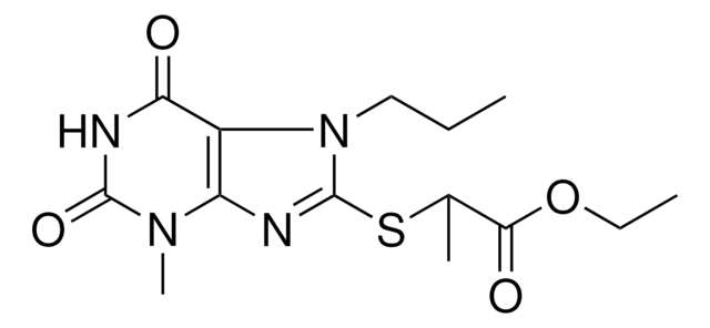 2-(3-ME-2,6-DIOXO-7-PR-2,3,6,7-4H-1H-PURIN-8-YLSULFANYL)-PROPIONIC ACID ET ESTER AldrichCPR