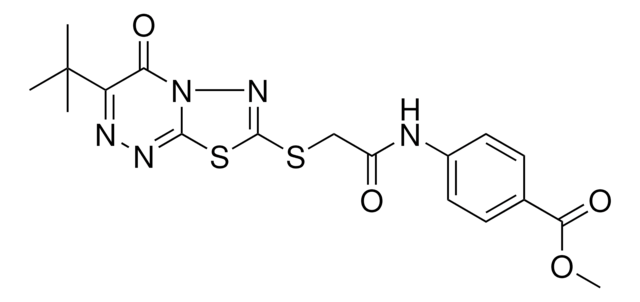 METHYL 4-({[(3-TERT-BUTYL-4-OXO-4H-[1,3,4]THIADIAZOLO[2,3-C][1,2,4]TRIAZIN-7-YL)SULFANYL]ACETYL}AMINO)BENZOATE AldrichCPR