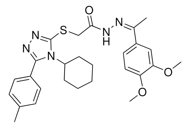 2-{[4-CYCLOHEXYL-5-(4-METHYLPHENYL)-4H-1,2,4-TRIAZOL-3-YL]SULFANYL}-N'-[(Z)-1-(3,4-DIMETHOXYPHENYL)ETHYLIDENE]ACETOHYDRAZIDE AldrichCPR