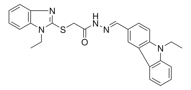 2-[(1-ETHYL-1H-BENZIMIDAZOL-2-YL)SULFANYL]-N'-[(E)-(9-ETHYL-9H-CARBAZOL-3-YL)METHYLIDENE]ACETOHYDRAZIDE AldrichCPR