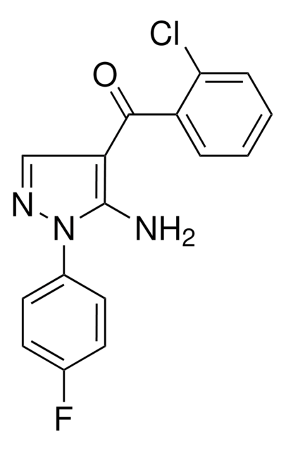 (5-AMINO-1-(4-FLUOROPHENYL)-1H-PYRAZOL-4-YL)(2-CHLOROPHENYL)METHANONE AldrichCPR