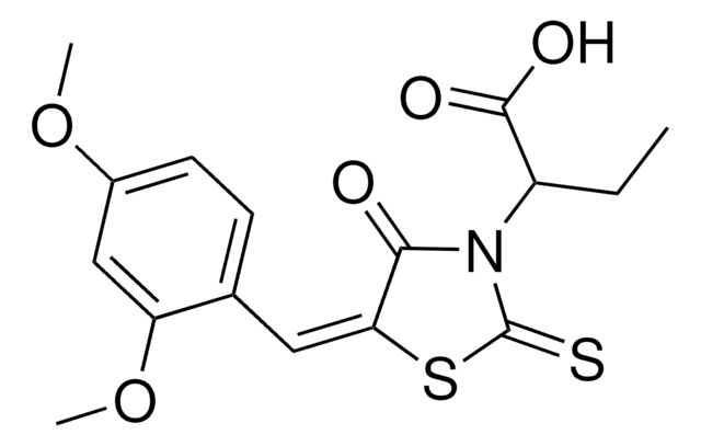 2-[(5E)-5-(2,4-DIMETHOXYBENZYLIDENE)-4-OXO-2-THIOXO-1,3-THIAZOLIDIN-3-YL]BUTANOIC ACID AldrichCPR